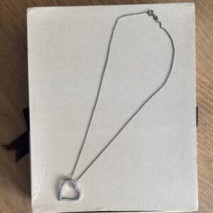 Elegant Silver Heart Necklace
